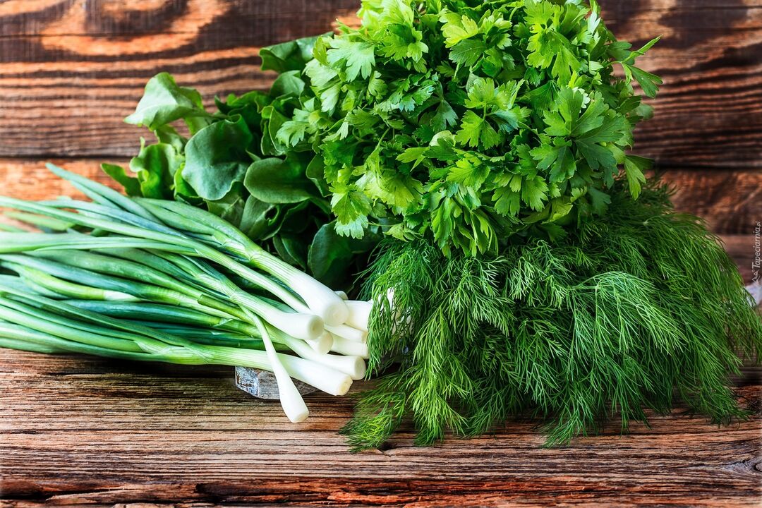Green vegetables in a man's diet perfectly improve health, increase potency