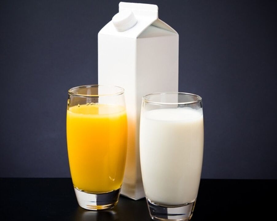 Milk and carrot juice are ingredients of a cocktail to increase male potency